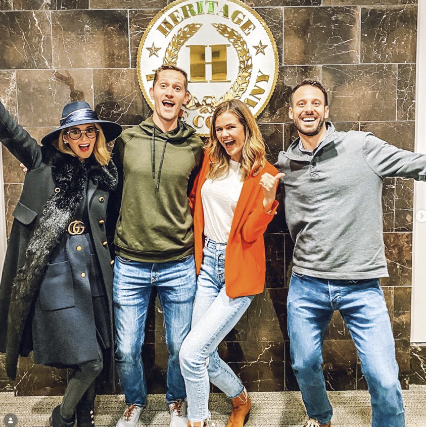 Adam Styer networking with real estate professionals at a Heritage venue event in Austin, Texas