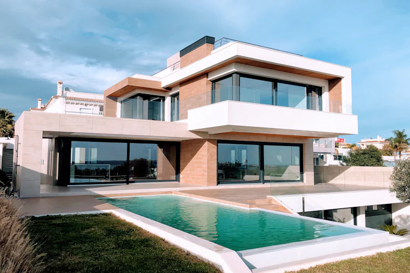 Contemporary home with clean architectural lines and an outdoor terrace